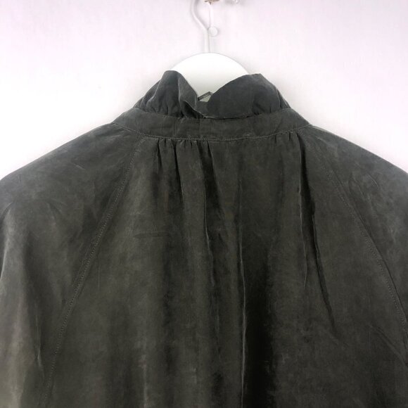 1. State Olive Green Silky Soft Bomber Jacket Size Large - Picture 12 of 15